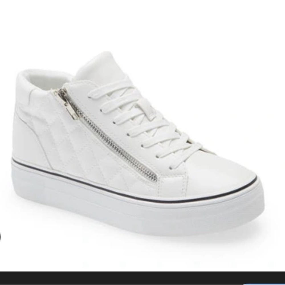 STEVE MADDEN QUILTED HIGH TOP SNEAKERS